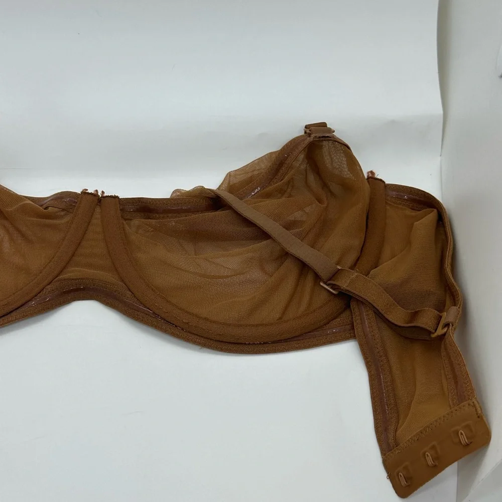 SKIMS Brown Sheer Mesh Underwire Bra Size 36C - Picture 10 of 13